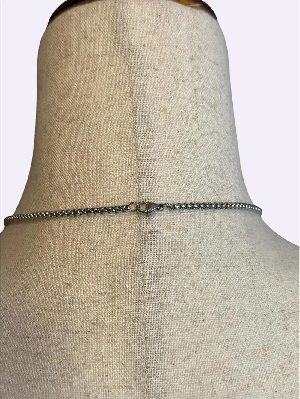 Stainless Steel Puerto Rican Flag Teddy Bear Necklace - Picture 3 of 3
